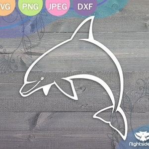 Springender Delphin Schnittdateien für Cricut und Silhouette .svg .png .jpg .dxf