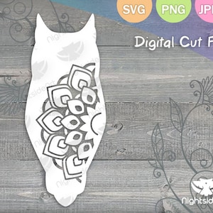 Fichier de coupe Mandala hibou pour Cricut et Silhouette