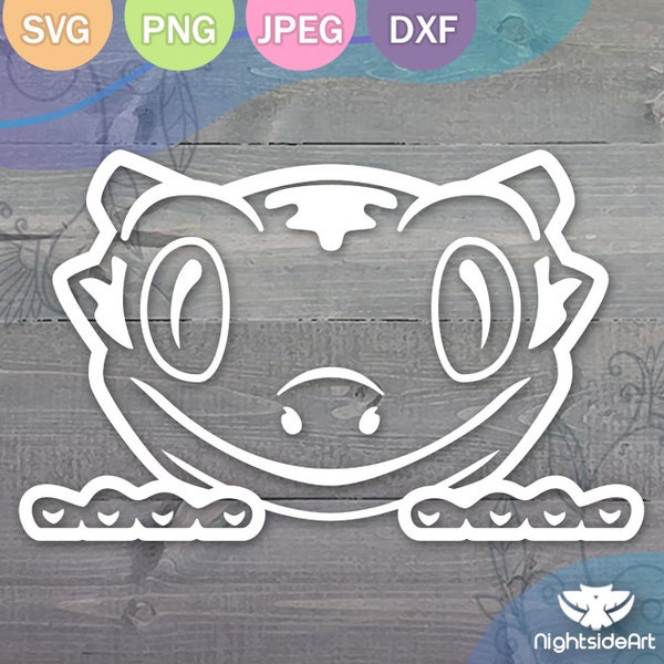 Gargoyle Gecko Smiling Cut Files for Cricut and Silhouette .svg .png .jpg .dxf