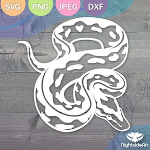 Ball Python Cut Files for Cricut and Silhouette .svg .png .jpg .dxf