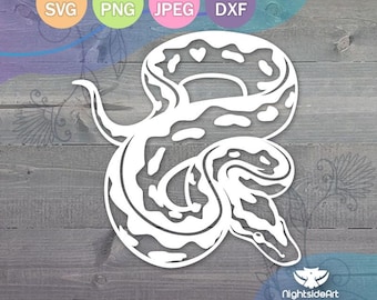 Königspython Schneidedatei für Cricut und Silhouette .svg .png .jpg .dxf