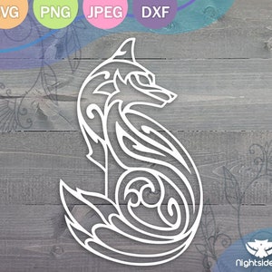 Fox Cut Files for Cricut and Silhouette Fox Clipart .svg .png .jpg .dxf