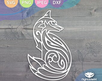Fox Cut Files for Cricut and Silhouette Fox Clipart .svg .png .jpg .dxf