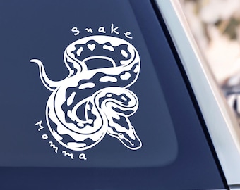 Ball Python Snake Momma Car Decal or Laptop Sticker