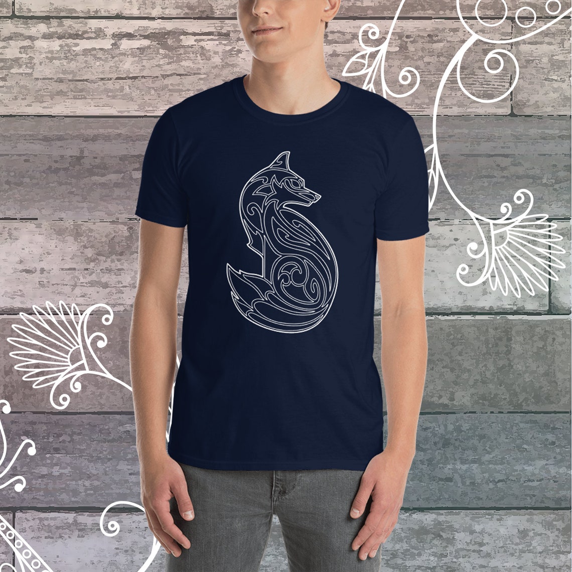 White Fox ShortSleeve Unisex TShirt Etsy