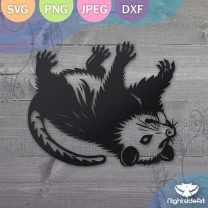 Opossum Cut File, Opossum Design für T-Shirts, DIY Projekte, Cricut und Silhouette Clipart .svg .png .jpg .dxf