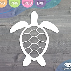 Archivos de corte de tortuga marina para Cricut y Silhouette .svg .png .jpg .dxf