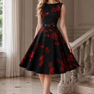 knee length swing dresses uk Cotton Dress it offers a timeless
