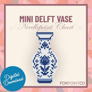 Mini-Delft-Vase | Digitale Stickvorlage (PDF)