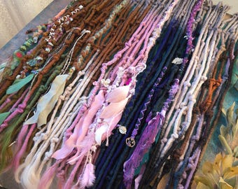 Individuell angefertigte Dreadlocks aus Echthaar, natürliche, farbige Dread-Extensions, SE DE Dreads