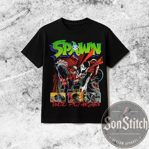 Todd McFarlane Spawn Comic T-Shirt, 90s Bootleg Style Graphic Tee