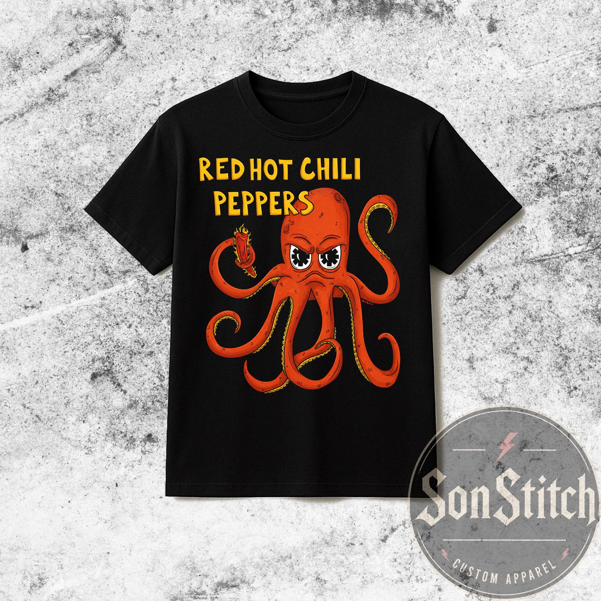 Red hot chili peppers shirt with octopus - Etsy 日本