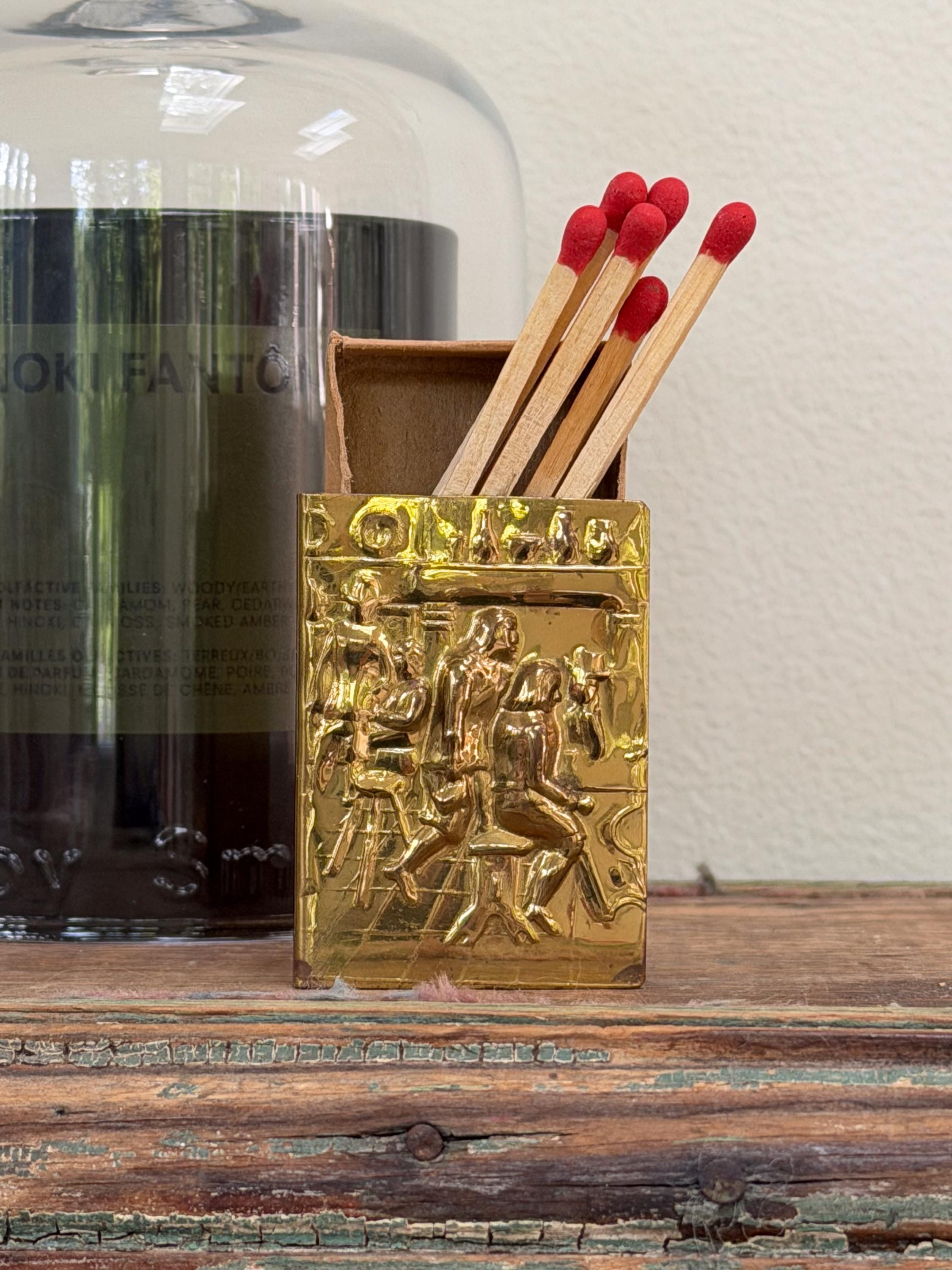 Antique Brass Match Box - Etsy