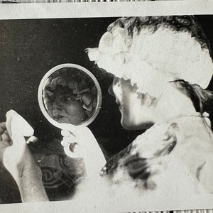 Mirror, Mirror Vintage Photo Reflection of Beauty
