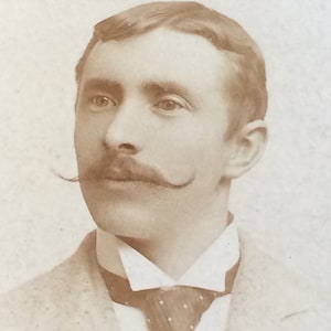 壮大な口ひげヴィンテージ CDV カルテ ド ビジット写真