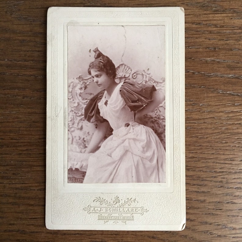 Martha Riley Psyche Knot Photo Beautiful Woman Fabulous Antique Victorian Schillare Photograph image 2