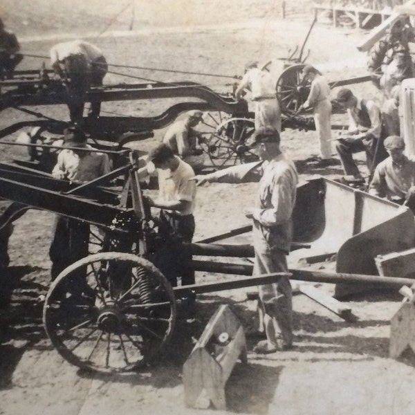 Mechanics Horse Drawn Road Equipment Tool Boxes Vintage Photo