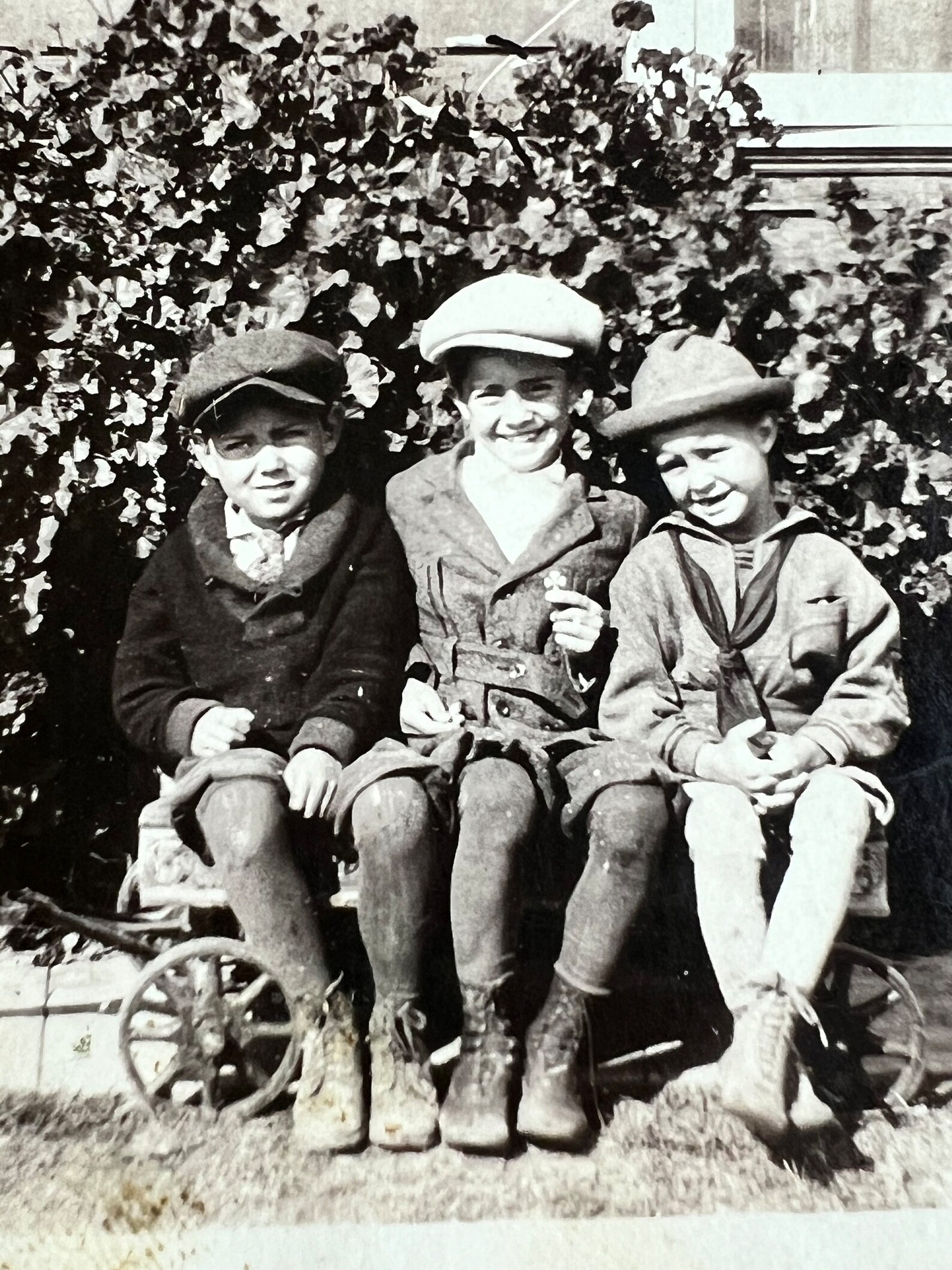Tiny Rascal Hat Little Rascals Vintage Found Photo 3 Boys Newsboy Hats Boy Scout - Etsy