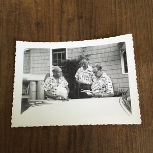 Three Swinging Guys in Matching Shirts Vintage Photo image 2