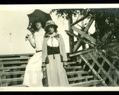 Belleza ascendente foto Vintage mujeres hermosas Downton Abbey Era Parasol