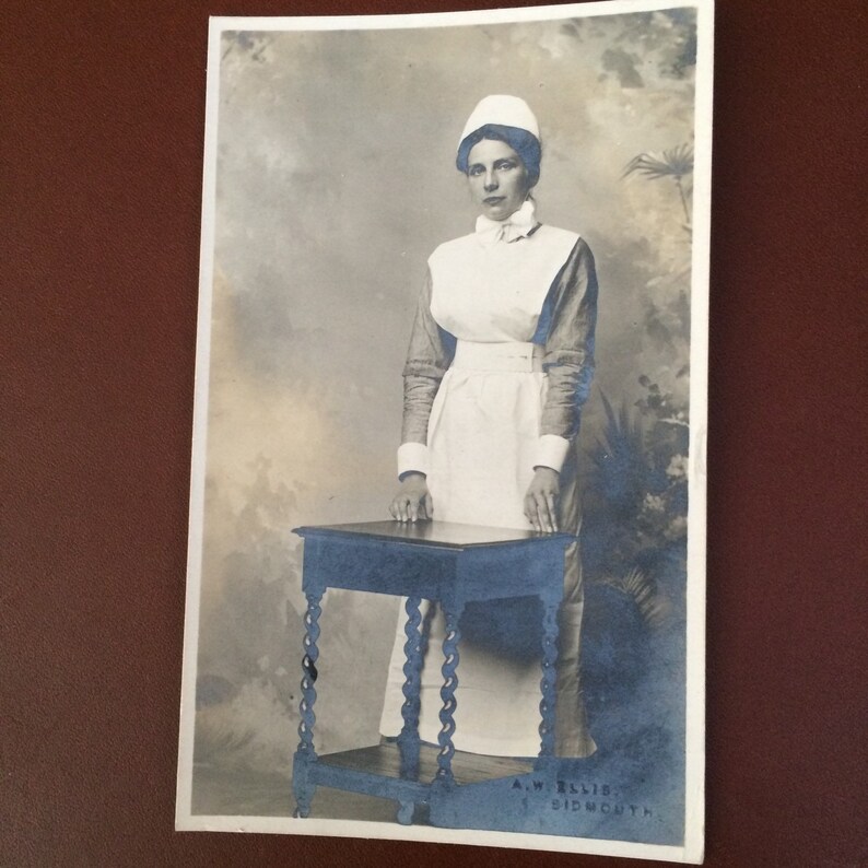 Beautiful WWI Era Nurse Antique Real Photo Postcard RPPC