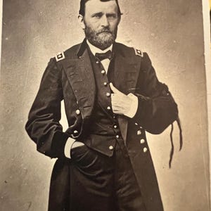 Lieut Gen U S Grant Mourning for Lincoln CDV Carte de Visite Photo