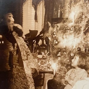 Spaventoso Babbo Natale RPPC Real Photo Postcard