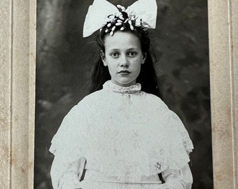 Sweet Girl Confirmation Vintage Photo Antique Catholic Photograph