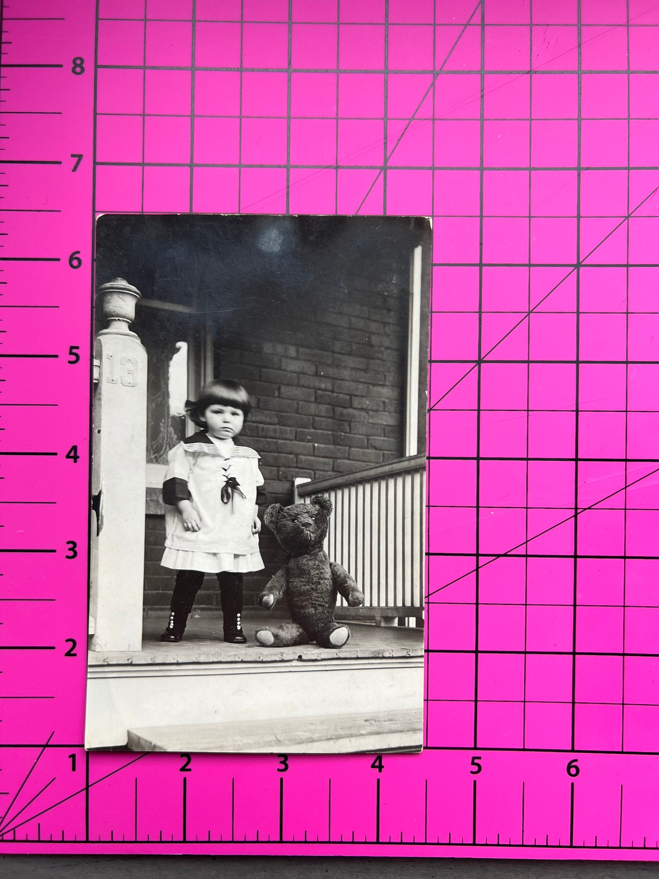 Antique Real Photo Postcard: Baby Girl & Teddy Bear, Toronto (1918) - Etsy