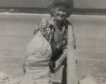 Dirty Grandma Naughty Sand Sculptures Vintage Photo Sandcastles Beach