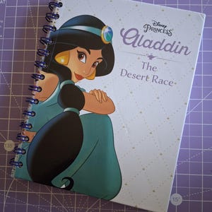 Upcycled Disney Princess Storybook "The Desert Race" Spiral Bound Journal