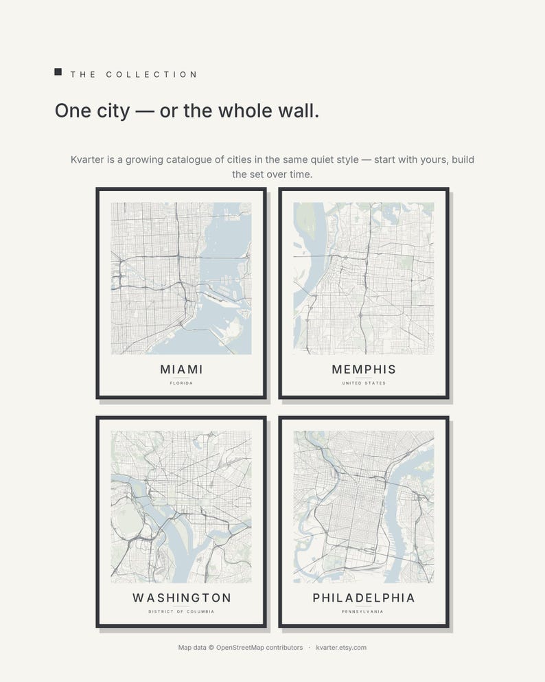 Miami map wall art — Listing image 07 — gallerywall