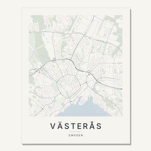 Västerås map wall art — Listing image 03 — flat