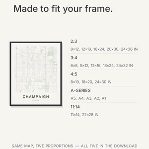 Champaign map wall art — Listing image 07 — gallerywall