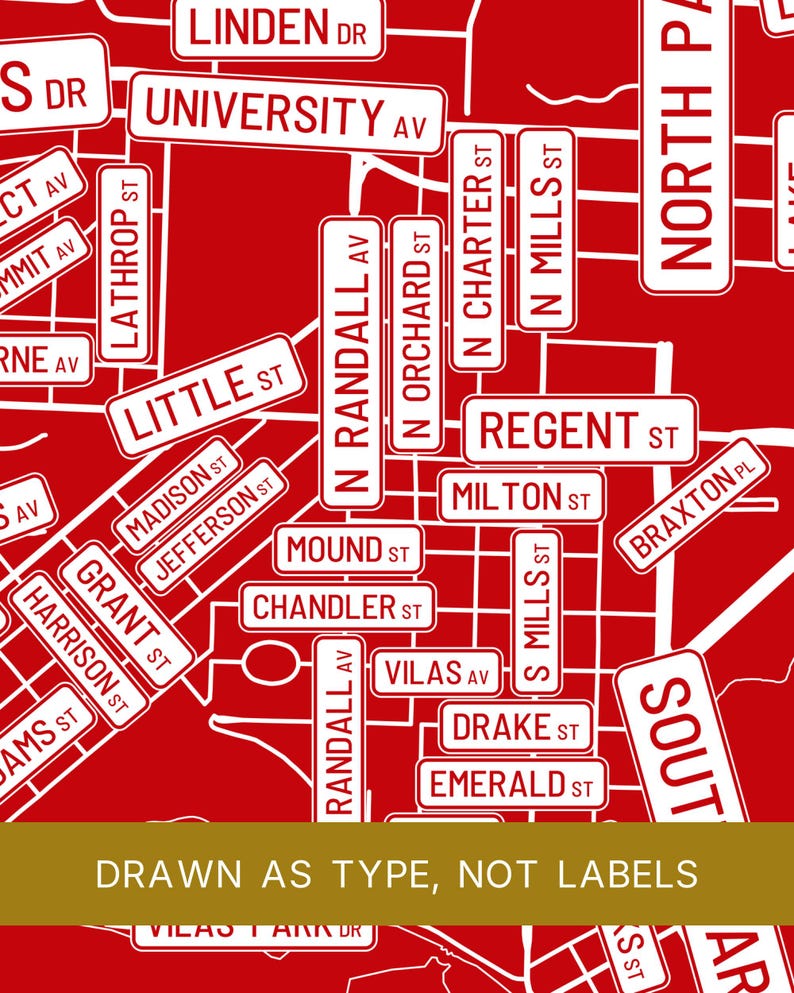 Madison map wall art — Listing image 06 — platecraft