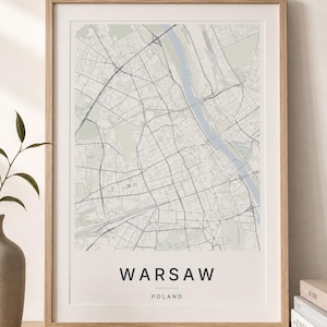 Warsaw map wall art — Listing image 03 — flat