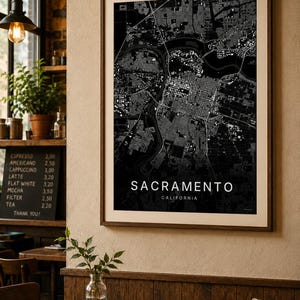 Sacramento map wall art — Listing image 05 — whatyouget