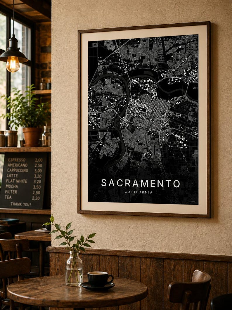 Sacramento map wall art — Listing image 05 — whatyouget