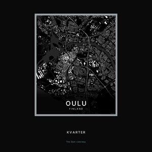 Oulu map wall art — Listing image 08 — hero dark