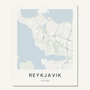 Reykjavik Map Print, City Poster, Printable Wall Art, Minimalist Digital Download, Scandi City Map, Housewarming Gift image 9