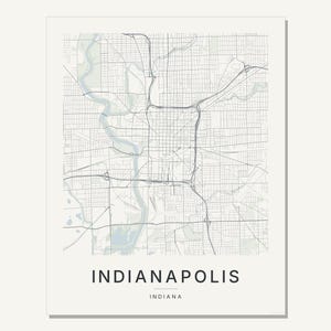 Indianapolis map wall art — Listing image 03 — flat