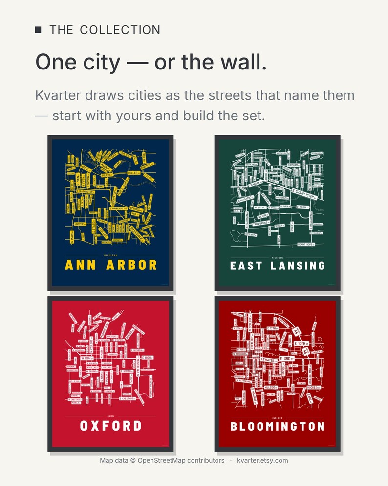 Ann Arbor map wall art — Listing image 09 — theline