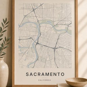 Sacramento map wall art — Listing image 03 — flat