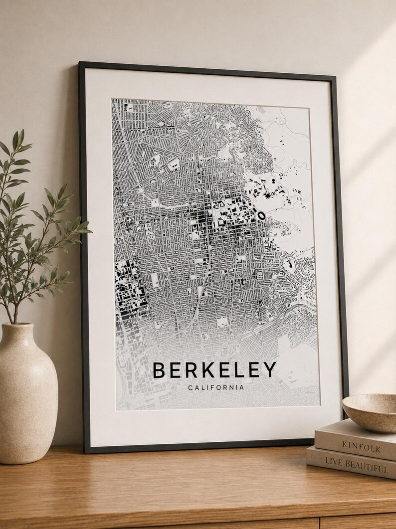 Berkeley map wall art — Listing image 07 — gallerywall