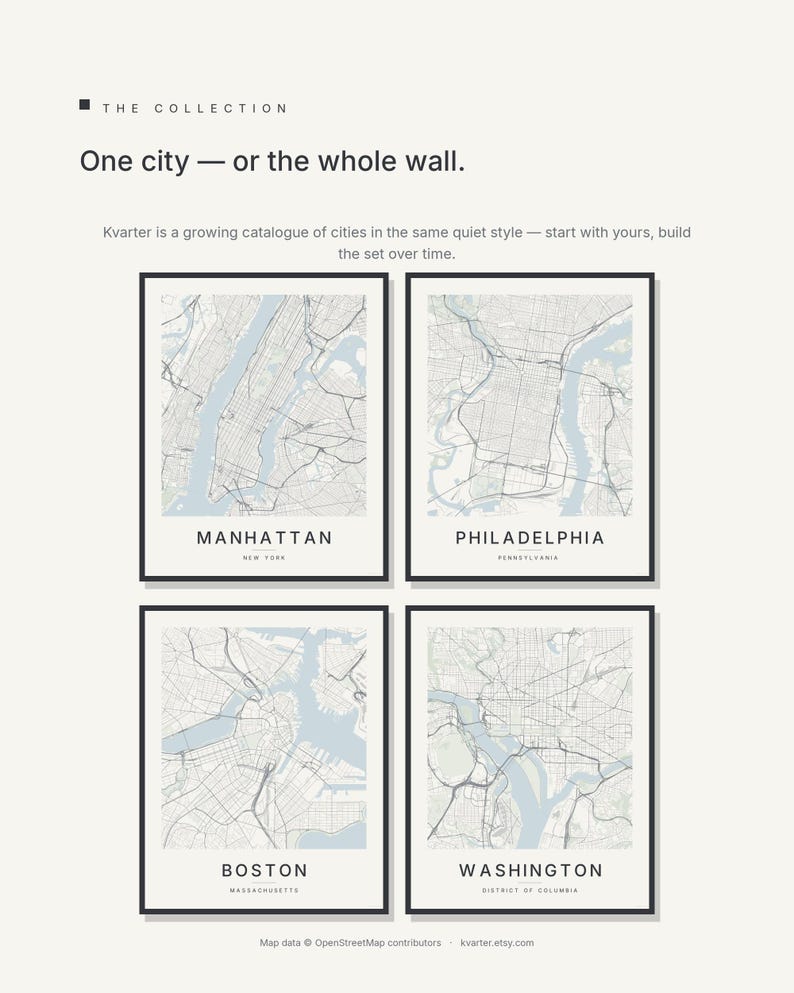 Manhattan map wall art — Listing image 07 — gallerywall