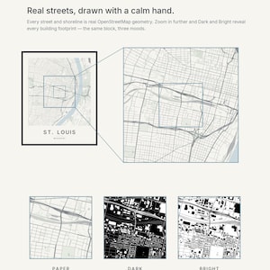 St. Louis map wall art — Listing image 04 — detail