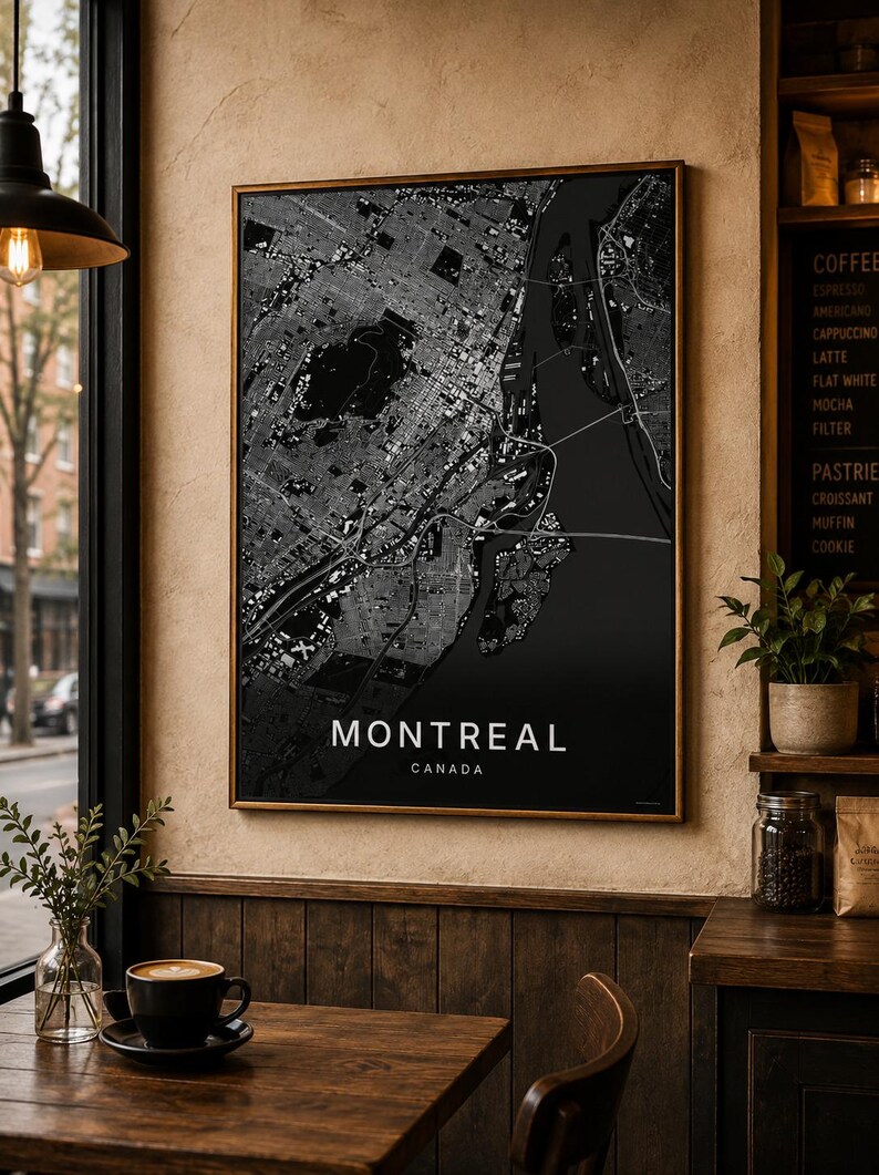 Montreal map wall art — Listing image 05 — whatyouget
