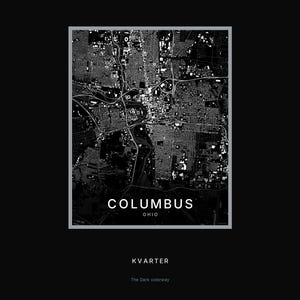 Columbus map wall art — Listing image 08 — hero dark
