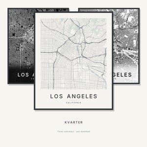 Los Angeles Map Print, Los Angeles Poster, Modern Wall Art, Minimalist City Map, United States Printable, Digital Download