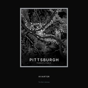 Pittsburgh map wall art — Listing image 08 — hero dark